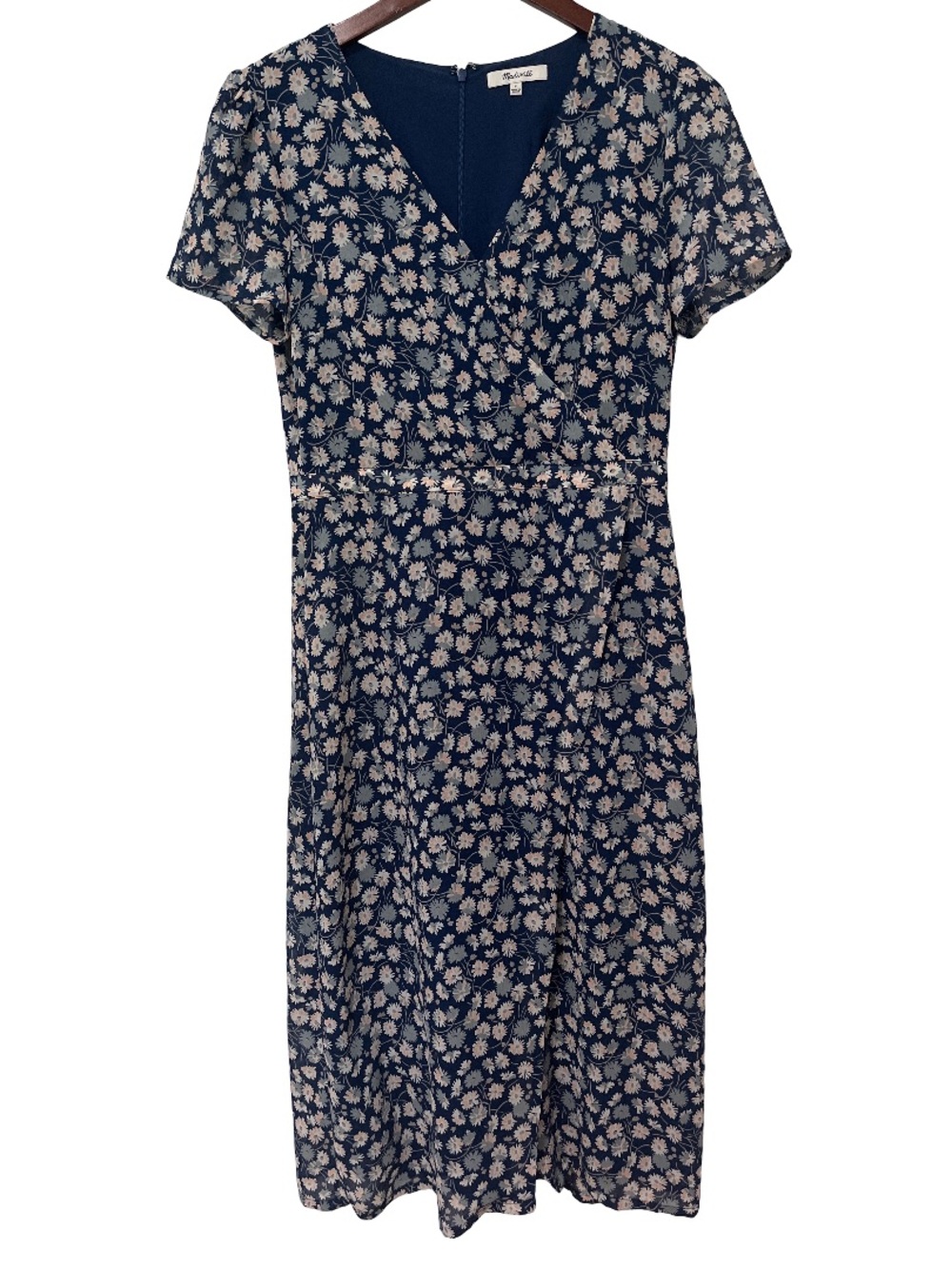 Madewell Women’s Size 6 Blue Floral V Neck Maxi Dress